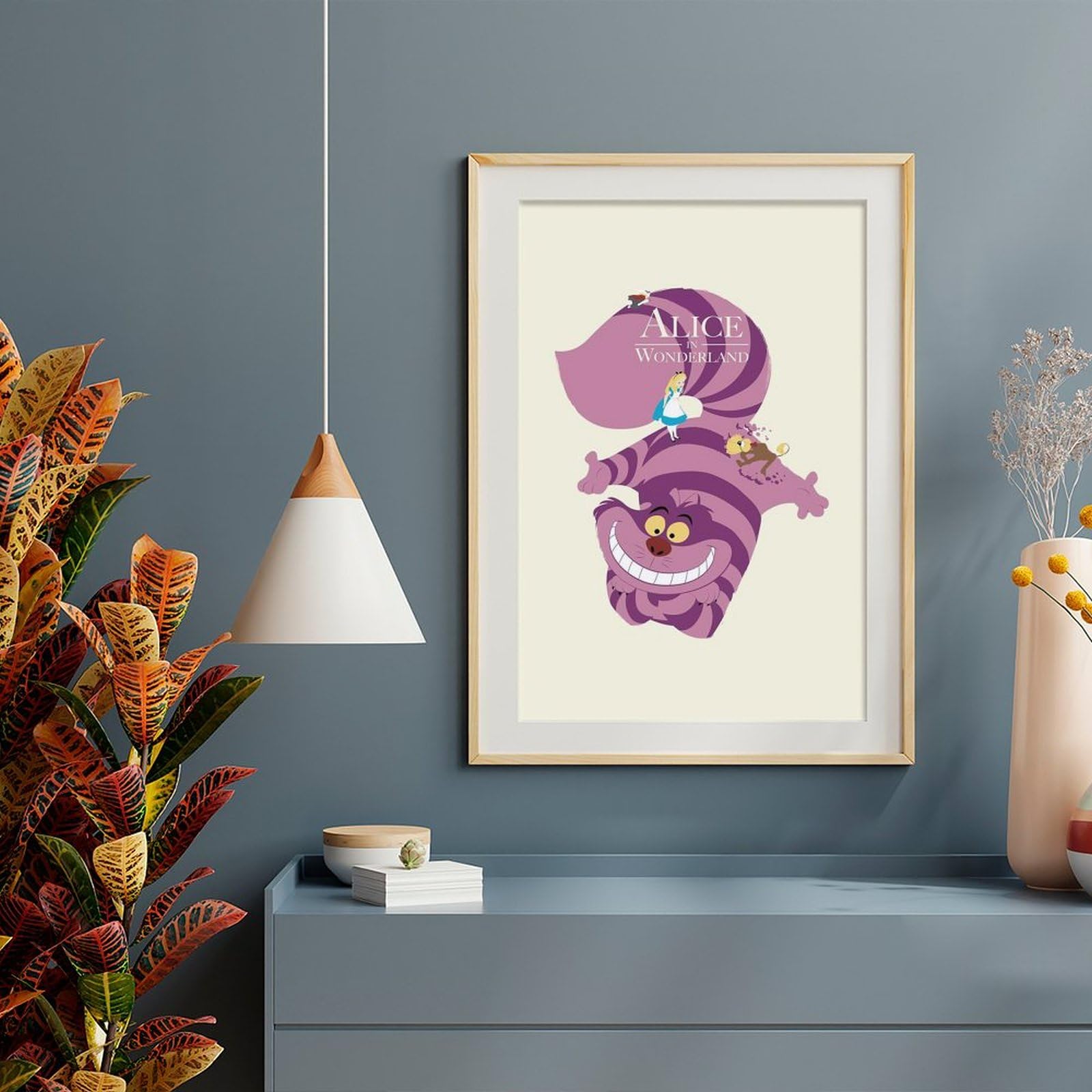 Amazon.co.jp: 不思議の国のアリス チェシャ猫 ポスター 絵画